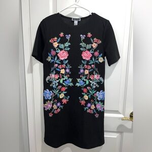 Black floral dress